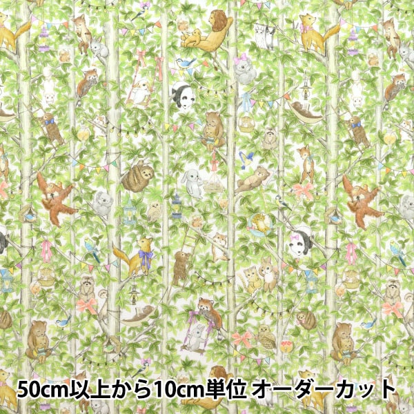数量5から】 生地 『60ローンデジタルプリント 22fabric メリーパーク