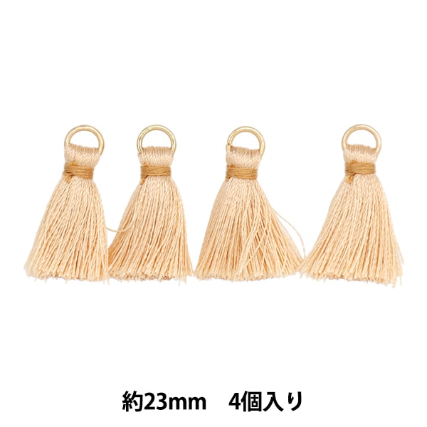 Handicraft parts "Mini Tassel 4 pieces beige TMT-4"