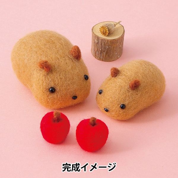 羊毛フェルトキット 『もふもふビレッジ ほっこり大福カピ&リトル