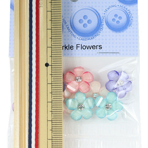 Botón "Botón Frío Flores Brillantes 9380"" Vístelo