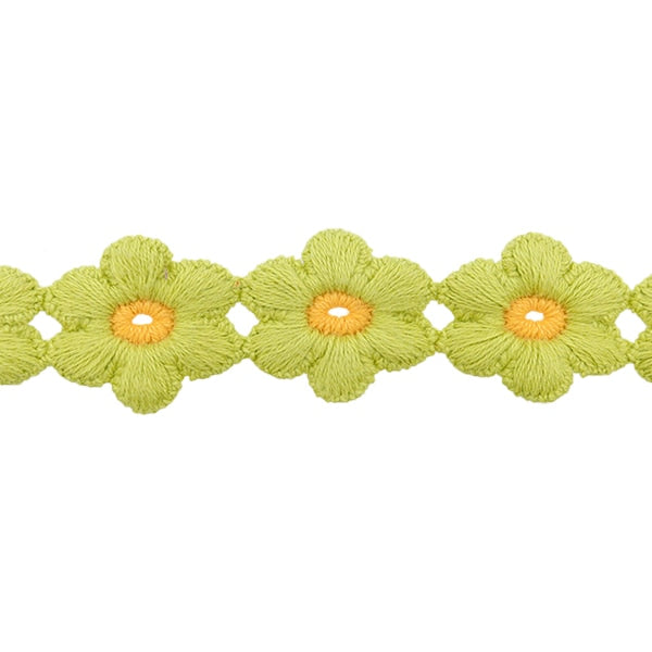 Химическое кружево «Цветочное лезвие светло-зеленый, 1,5 м рулон, FB-30"