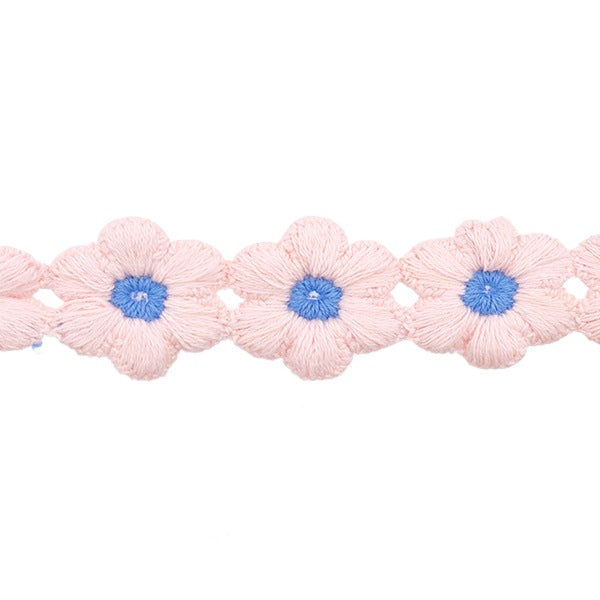 Lace químico "Hoja de flores de color rosa claro, rollo de 1,5 m, FB-30"