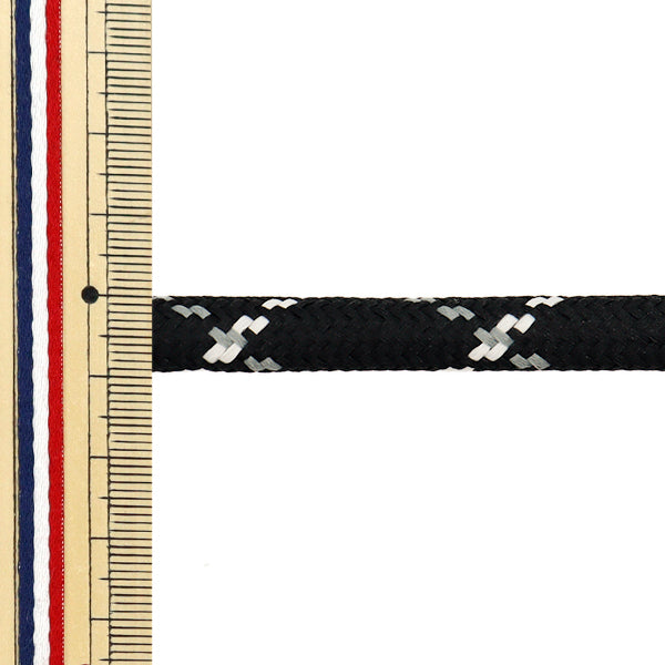 Kordel "Stilvolles Kabel ca. 9 mm x 1,6 m, schwarzer HMC-01" KIYOHARA