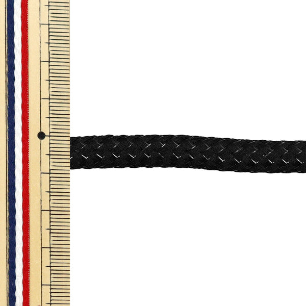 Kordel "Stylish Kabel Glitzer ca. 9mm x 1,6 m Glitzer schwarzer HMC-02" KIYOHARA