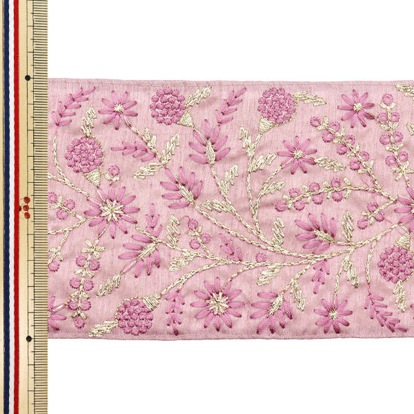 【数量5から】 手芸ブレード 『2023 AWインド刺繍ブレード ピンク×ピンク 2217K』