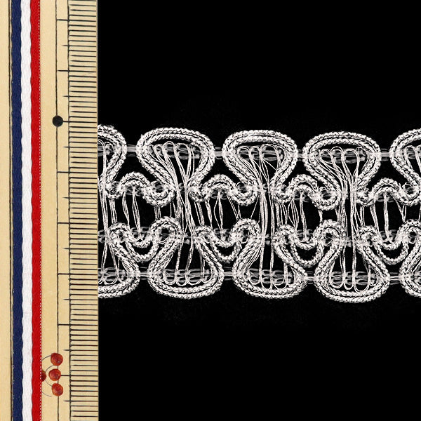 【数量5から】 手芸ブレード 『ラメブレード シルバー 11264-SI』