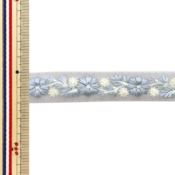 【数量5から】 手芸ブレード 『2024 インド刺繍ブレード グレー×グレー 46501B10』