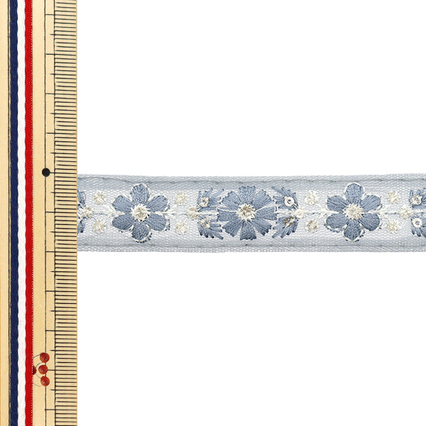 【数量5から】 手芸ブレード 『2024 インド刺繍ブレード グレー×グレー 799U』