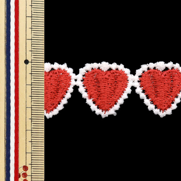 【数量5から】 手芸ブレード 『レースブレード レッド ISY-6-24-100』