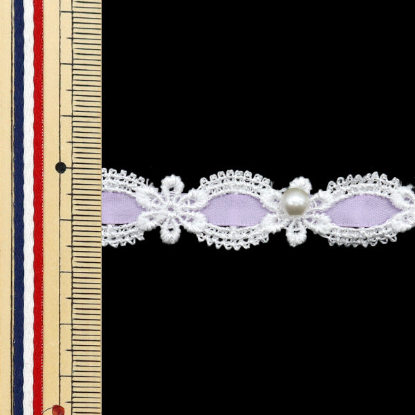 【数量5から】 手芸ブレード 『レースブレード パープル ISY-6-24-114』