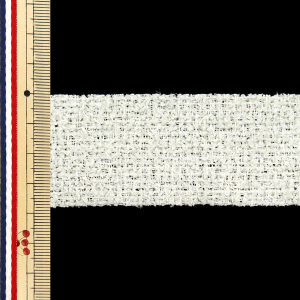 Nastro artigale "ampia eleganzaTweedNastro singolo ca. 38 mm x 1 m off-bianco HET-004"