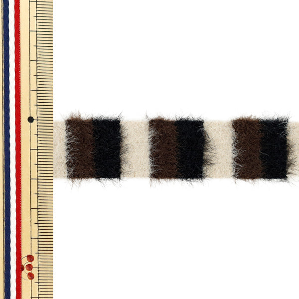 Ручная лента "Пушистая чековая лента примерно 20 мм шириной x 1m черный FMC03"