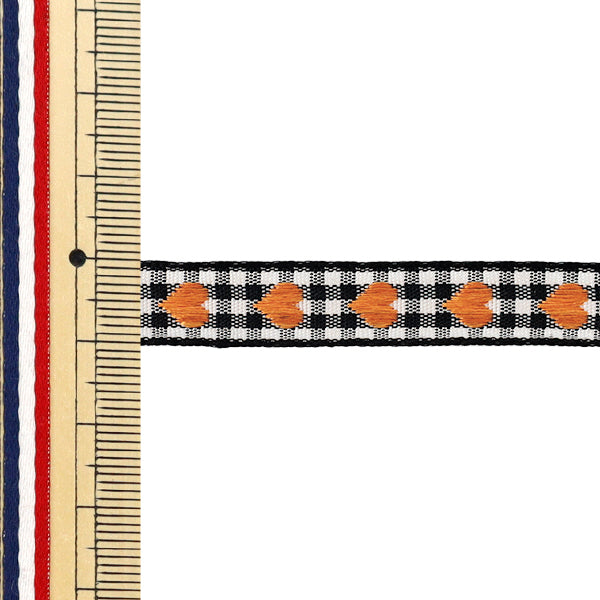 【数量5から】 手芸テープ 『ハートチロリアンテープ 幅約10mm 5番色 K252T-YAN3』