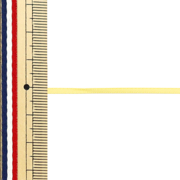 리본 "1 안티 알일 이중 -부드 새틴리본 약 2mm 너비 x 약 10m 롤 옐로우 컬러 "