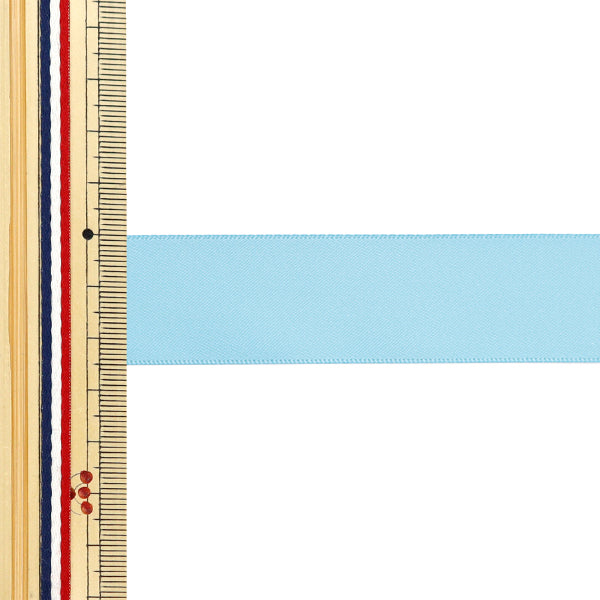 リボン 『1反売り 両面サテンリボン 幅25mm×約3m ブルー』