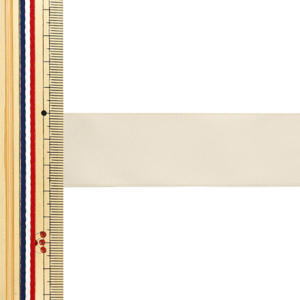Farbband "1 Anti -Sale -doppelter SatinFarbband Breite 28 mm x ungefähr 3 m Elfenbein "