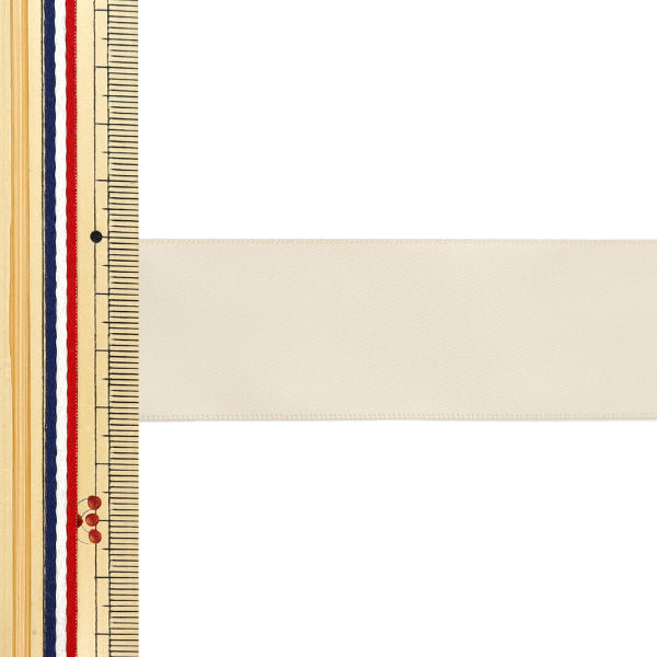Ribbon "1 anti -sale double -sided satinRibbon Width 32mm x about 3m ivory "