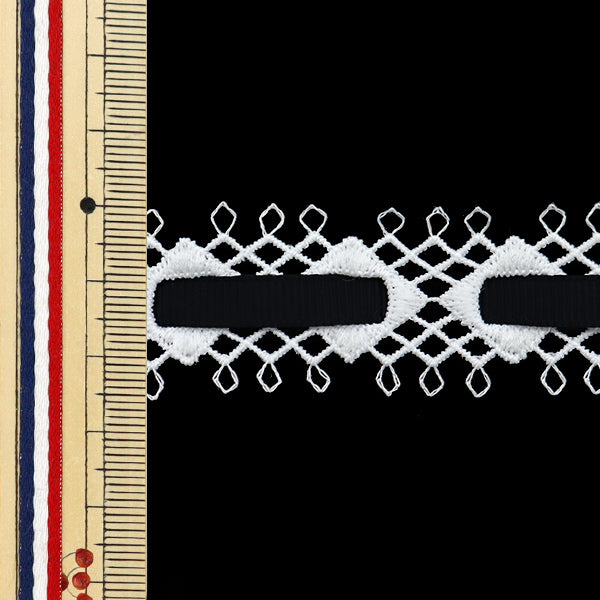 【数量5から】 手芸ブレード 『リボンレース ホワイト ISY-6-24-116』