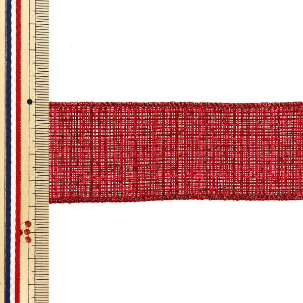 【数量5から】 リボン 『ジャパネスク 約3.8cm幅 レッド 16番色 9353』 AOYAMARIBBON 青山リボン