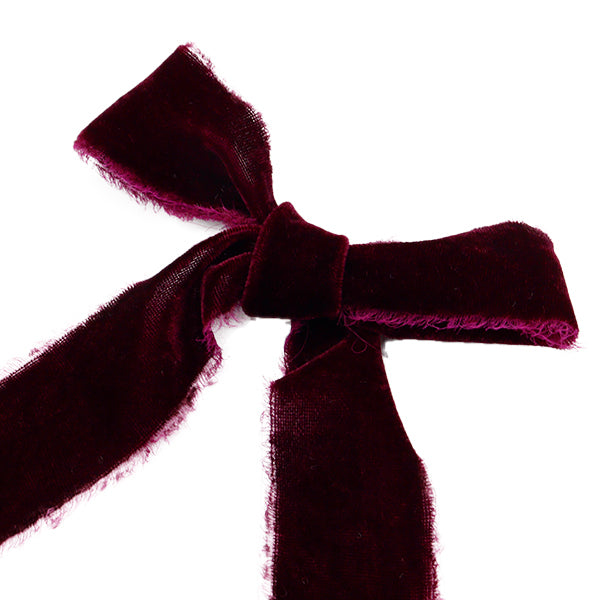 【数量5から】 リボン 『ベルベットフリンジリボン 幅約3.8cm 17番色』 AOYAMARIBBON 青山リボン