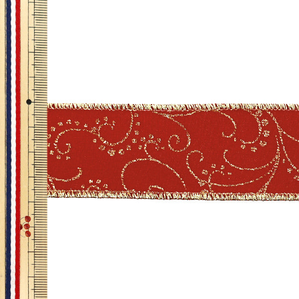 【数量5から】 リボン 『エレメントフラワー 2025 約3.8cm幅 16番色 9377』 AOYAMARIBBON 青山リボン