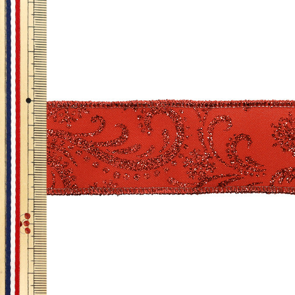 【数量5から】 リボン 『エンシェントフラワー 2025 約3.8cm幅 16番色 9384』 AOYAMARIBBON 青山リボン