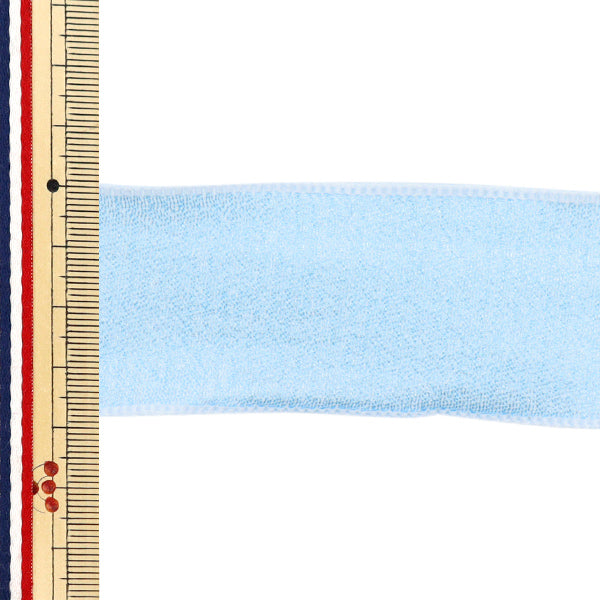 Ruban "mousseline de soieRuban Env. 38 mm de large x 2,5 m de long bleu clair yrc2501-38"