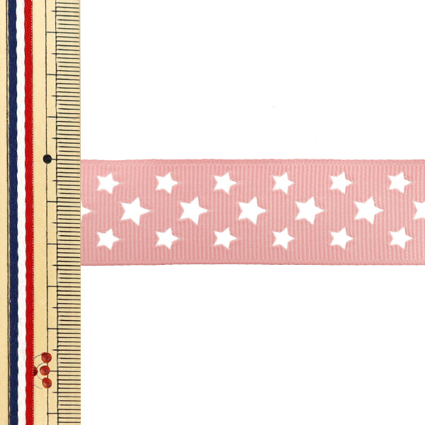 Nastro "Grosgrain"Nastro Star ca. 25 mm di larghezza x 2 m long rosa morbido YRC2510-25"