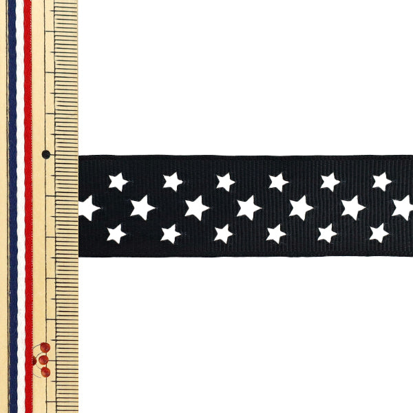 Nastro "Grosgrain"Nastro Star ca. 25 mm di larghezza x 2 m di lunghezza nera YRC2510-25"