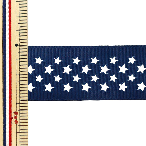 Nastro "Grosgrain"Nastro Star ca. 38 mm di larghezza x 2 m blu navy yrc2510-38"