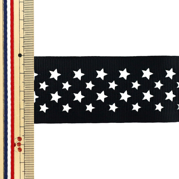 Nastro "Grosgrain"Nastro Star ca. 38 mm di larghezza x 2 m di lunghezza nera YRC2510-38"