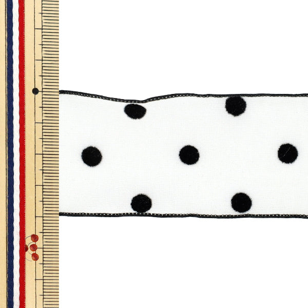 Лента "Flocky Dot"Лента Примерно Белый yrc2515-40 в ширину 40 мм x 2 м."