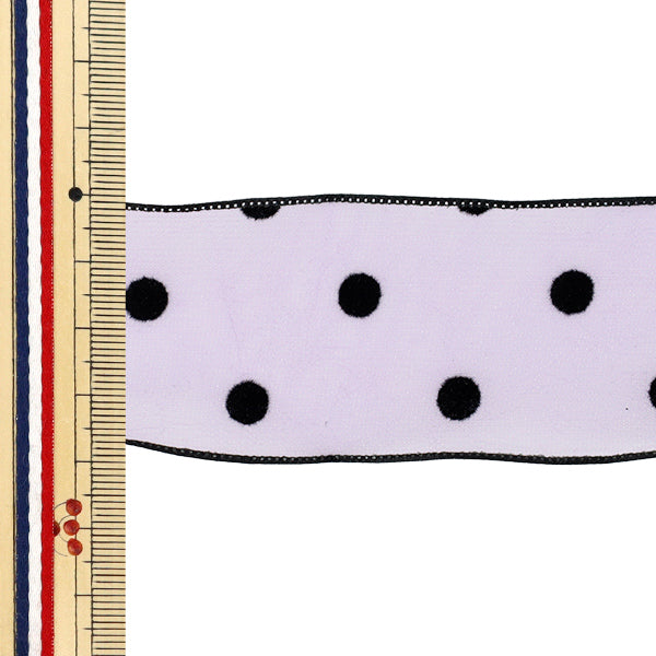 Nastro "Flocky Dot"Nastro Ca. Largo 40 mm x 2 m lavanda YRC2515-40"