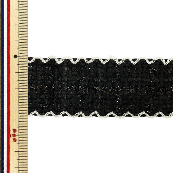 Nastro 『NamamiTweedNastro 2025 ca. Larghezza 38 mm x lunghezza 2 m Nero YRC2528-38"