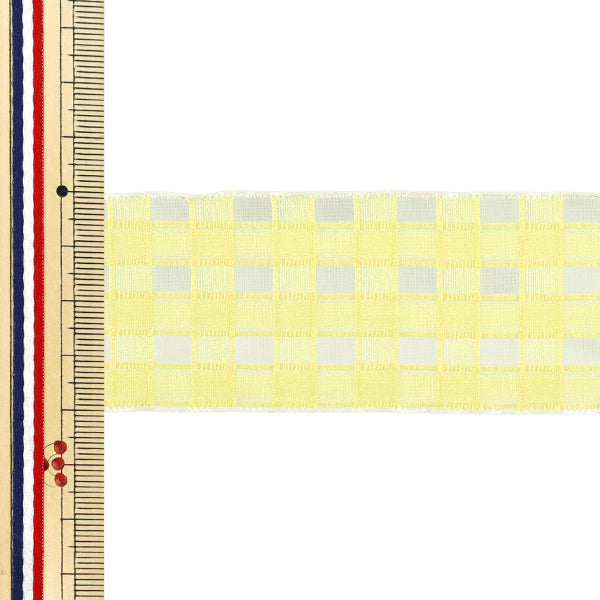 Ribbon ``Platid laceRibbon 2025 Approx. width 40mm x length 2m Yellow YRC2553-40"