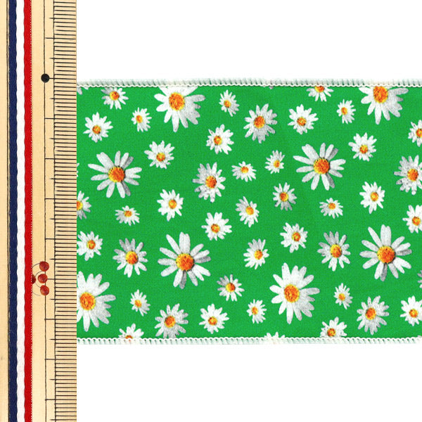 【数量5から】 リボン 『フラワープリントリボン 約6.5cm 8番色 K251T-TPY11』