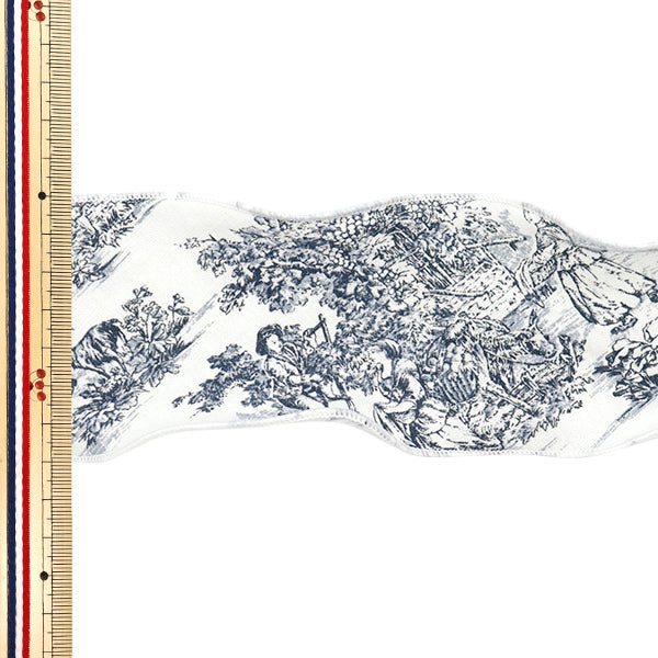 【数量5から】 リボン 『風景プリントリボン 約7cm 1番色 K251T-TPY16』