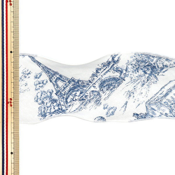 【数量5から】 リボン 『風景プリントリボン 約7cm 1番色 K251T-TPY16』