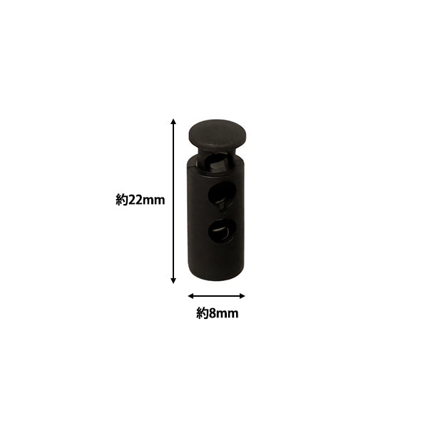 Pièces d'artisanat "Code de code Cylindrique Type deux trous 2 Black MP-2903" Misasa Misasa