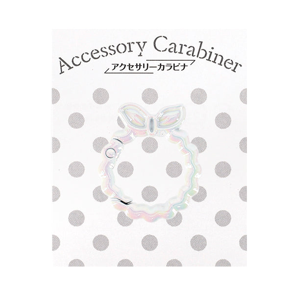 Bastel-Hardware „Zubehör Karabiner“ FarbbandKranz ca. 29 x 25 mm Weiß ACY4-WH"