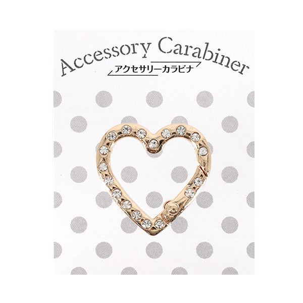 Bastelbedarf „Accessoire Karabiner Strassherz ca. 25 x 26 mm Gold ACY8-GL"