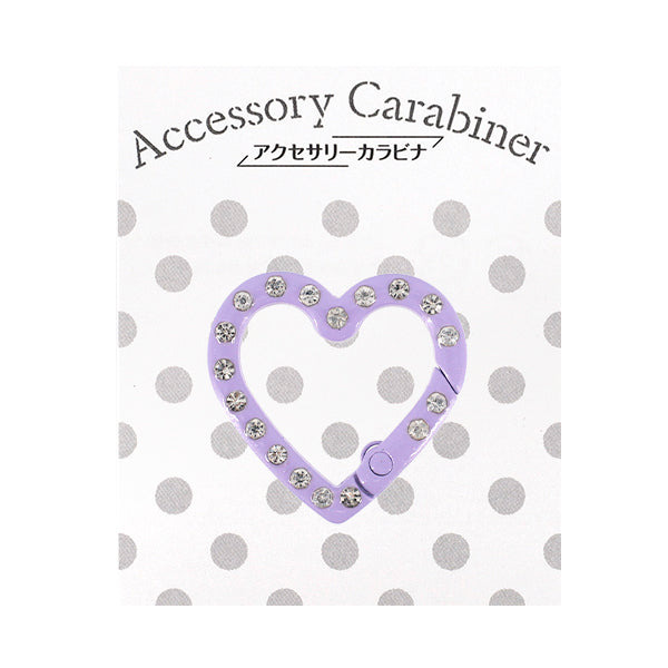 Bastelbedarf „Accessoire Karabiner Strassherz ca. 25 x 26 mm Lila ACY8-PP"