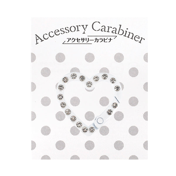Bastelbedarf „Accessoire Karabiner Strassherz ca. 25 x 26 mm Weiß ACY8-WH"