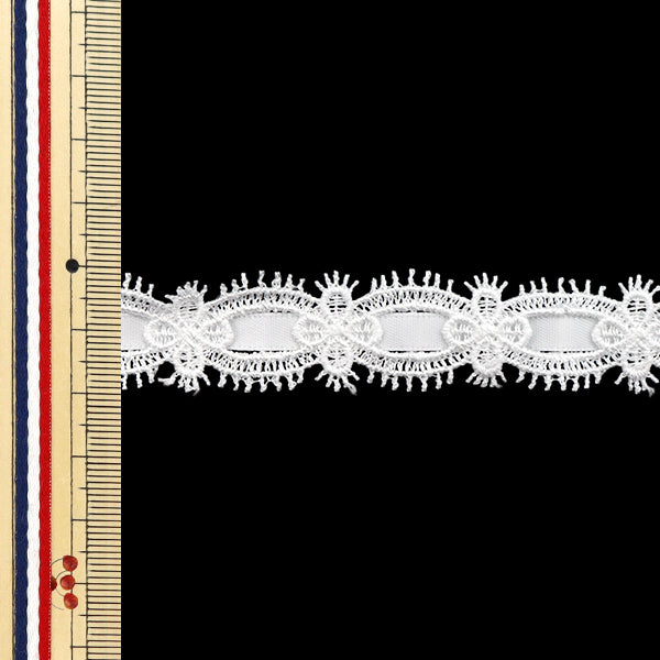 【数量5から】 ケミカルレース 『ケミカルリボンレース 約2cm幅 ホワイト FR2406』