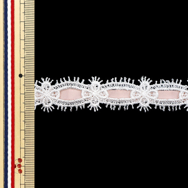 【数量5から】 ケミカルレース 『ケミカルリボンレース 約2cm幅 スモークピンク FR2406』