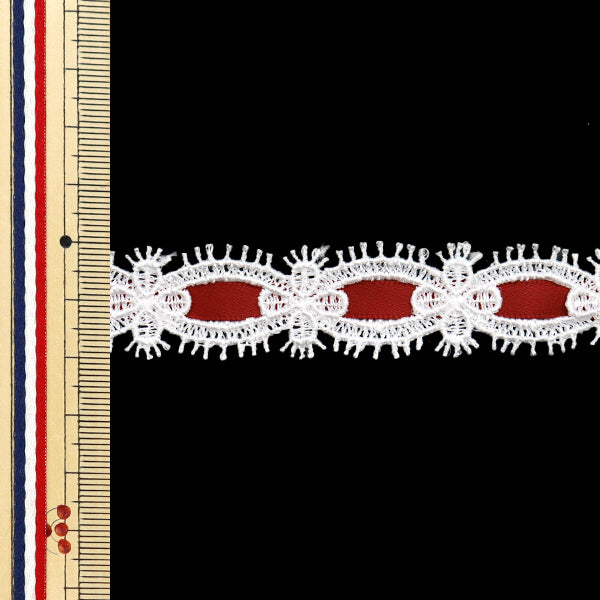 【数量5から】 ケミカルレース 『ケミカルリボンレース 約2cm幅 ワイン FR2406』