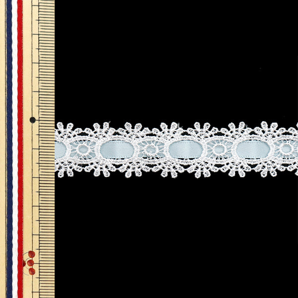 【数量5から】 ケミカルレース 『ケミカルリボンレース 約2cm幅 ライトブルー FR2407』