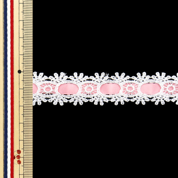 【数量5から】 ケミカルレース 『ケミカルリボンレース 約2cm幅 ライトピンク FR2407』