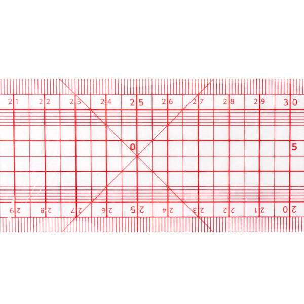 ものさし 『コーティング方眼定規 50cm (赤目盛) 05-505』 KAWAGUCHI カワグチ 河口