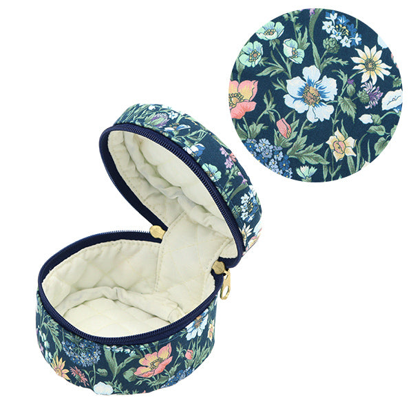 작은 품목 보유자 "Liberty Fabrics Pouch Round 작은 P1-2349022ye" 【Yuzawaya 오리지널】